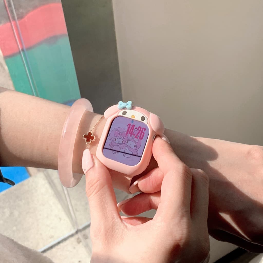 เคสนาฬิกาซิลิโคน Melody เหมาะสําหรับ Apple Watch 40/41/42/45/46 มม.น่ารักการ์ตูน Simple Fashion Watch Case Niche Creative All-Match รูปที่ 7