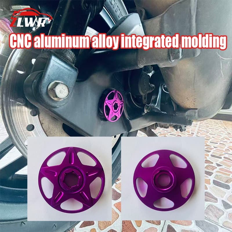 ZLWR CLICK160 / FORZA350 / ADV350 รถจักรยานยนต์ฝาครอบเพลาล้อหลังวัสดุโลหะผสมไททาเนียมเพลาล้อหลังตกแต่งอุปกรณ์เสริม รูปที่ 3