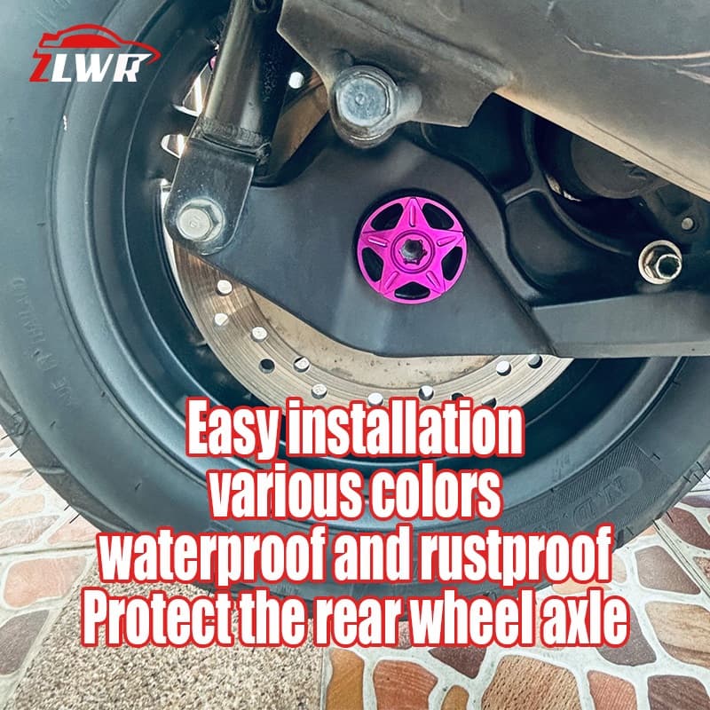 ZLWR CLICK160 / FORZA350 / ADV350 รถจักรยานยนต์ฝาครอบเพลาล้อหลังวัสดุโลหะผสมไททาเนียมเพลาล้อหลังตกแต่งอุปกรณ์เสริม รูปที่ 4