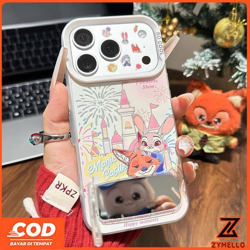 เหมาะสําหรับ OPPO Reno 15F Reno 14F Reno 13F Reno 13 PRO Reno12 F Reno11 F Reno 10 Reno 8T Reno 8Z Reno 7Z Reno8 Zootopia Judynick กระจกขาตั้งกันกระแทก TPU โทรศัพท์ C รูปที่ 3