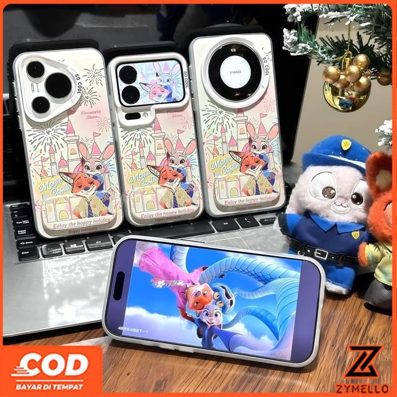 เหมาะสําหรับ OPPO Reno 15F Reno 14F Reno 13F Reno 13 PRO Reno12 F Reno11 F Reno 10 Reno 8T Reno 8Z Reno 7Z Reno8 Zootopia Judynick กระจกขาตั้งกันกระแทก TPU โทรศัพท์ C รูปที่ 5