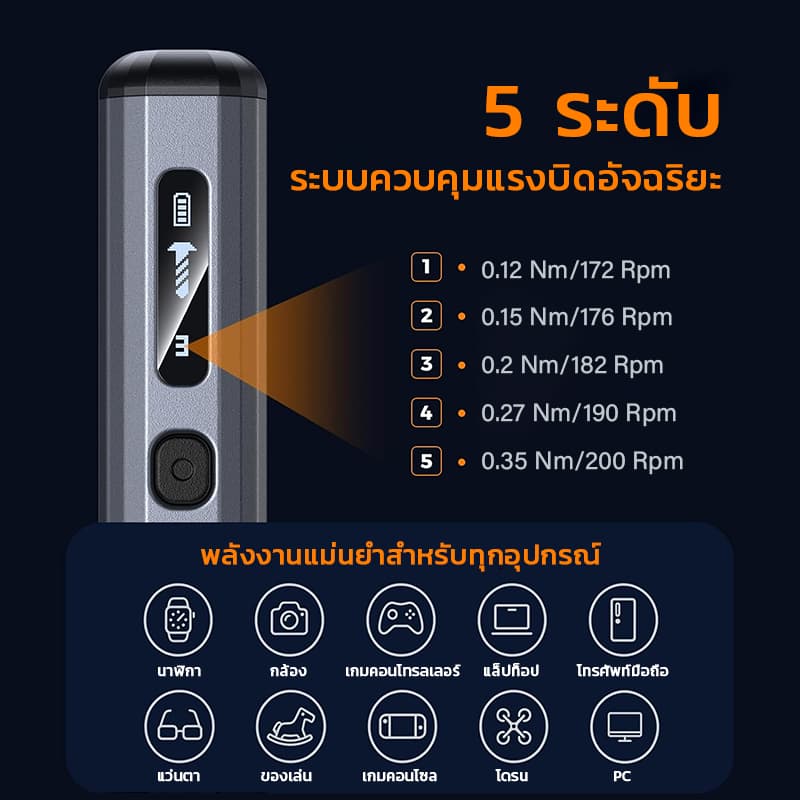 MONKEY ไขควงไฟฟ้า 78/76/68 ชิ้น ฟังก์ชั่นครบ เจาะไม้ เจาะเปลือกหอย ขันสกรูงานละเอียดได้ แบตเตอรี่ทนนาน พร้อมไฟ LED รูปที่ 4