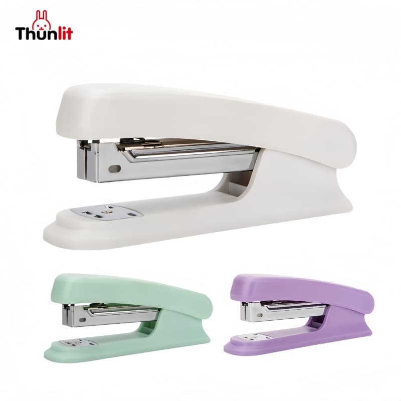 Thunlit Medium Stapler Student Teacher Book Binding เครื่องเย็บกระดาษสํานักงานประหยัดแรงงานเครื่องเขียนโรงเรียนขายส่ง รูปที่ 1