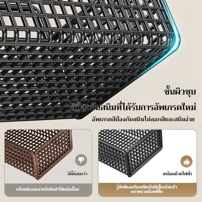 ชั้นเก็บของติดผนังตะกร้าแขวนห้องน้ํา พรุนห้องอาบน้ํา ที่เก็บของจิปาถะ ชั้นเก็บของในห้องน้ํา รูปที่ 7