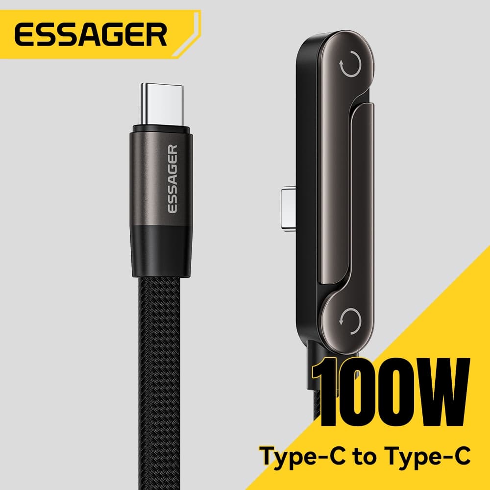 ESSAGER 100W Stand Data Cable Fully Compatible Stand Data Cable 5A/20V Data Transmission เหมาะสําหรับโน้ตบุ๊ค รูปที่ 1