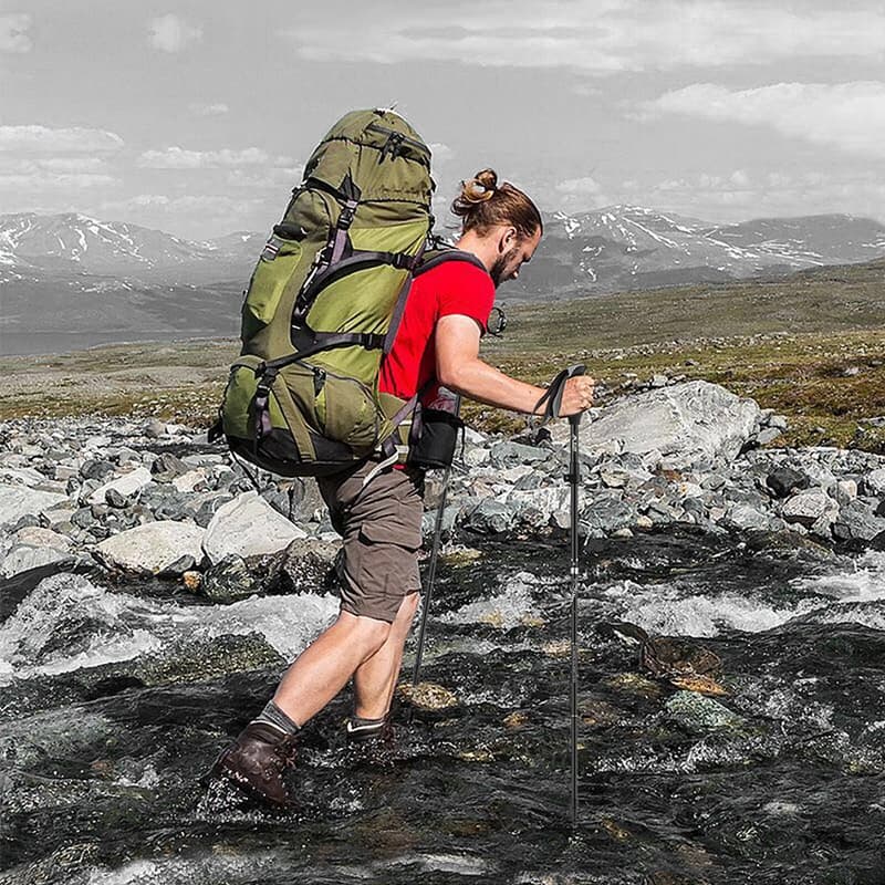 BISINNA Ultralight Trekking Poles พับอลูมิเนียม ไม้เท้าเดินป่าสำหรับ hiking และ Nordic walking รูปที่ 5