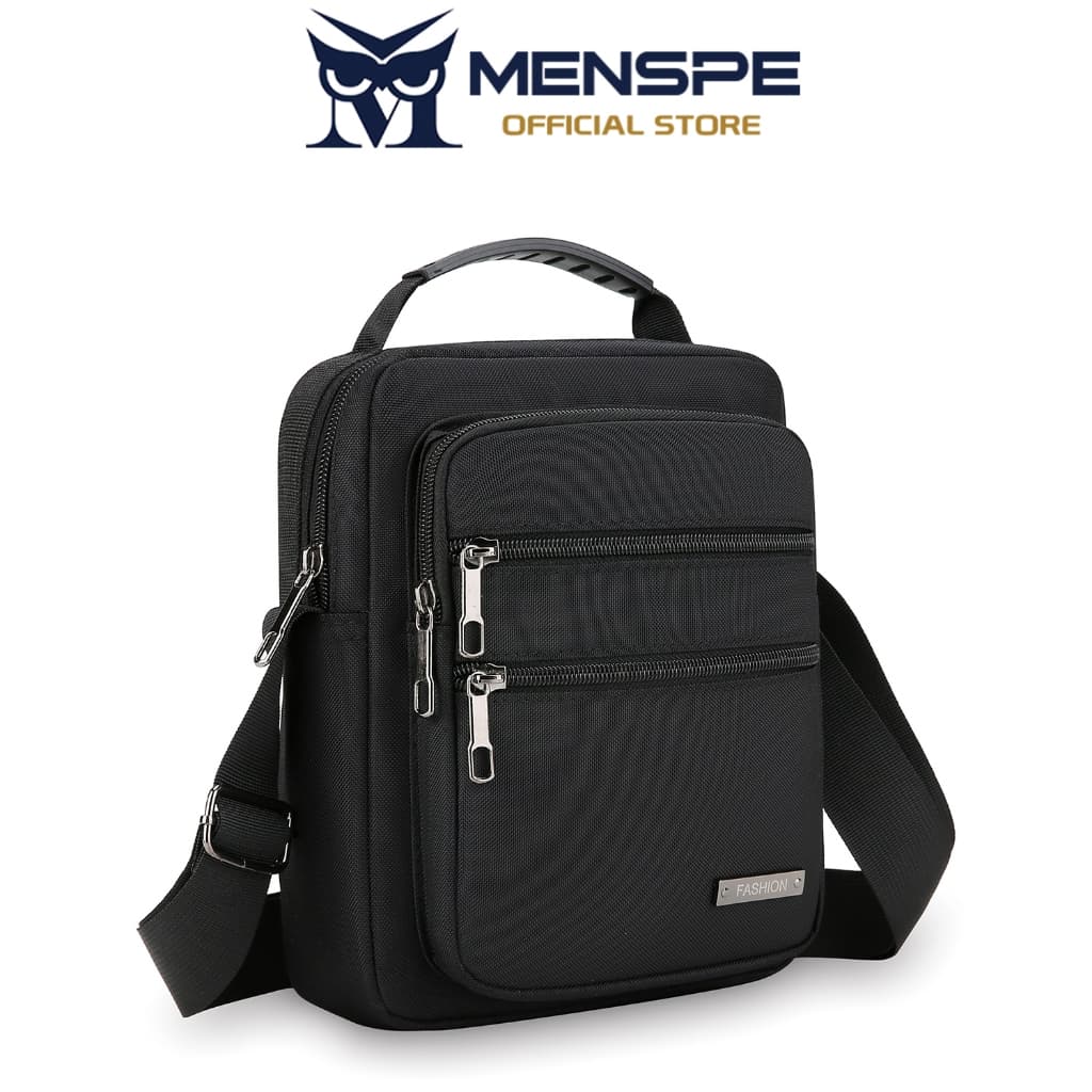 MENSPE กระเป๋าสะพายไหล่ผู้ชายผ้ากันน้ํา Oxford Messenger กระเป๋าเดินทางโทรศัพท์ธุรกิจความจุขนาดใหญ่กระเป๋าข้ามร่างกาย รูปที่ 1