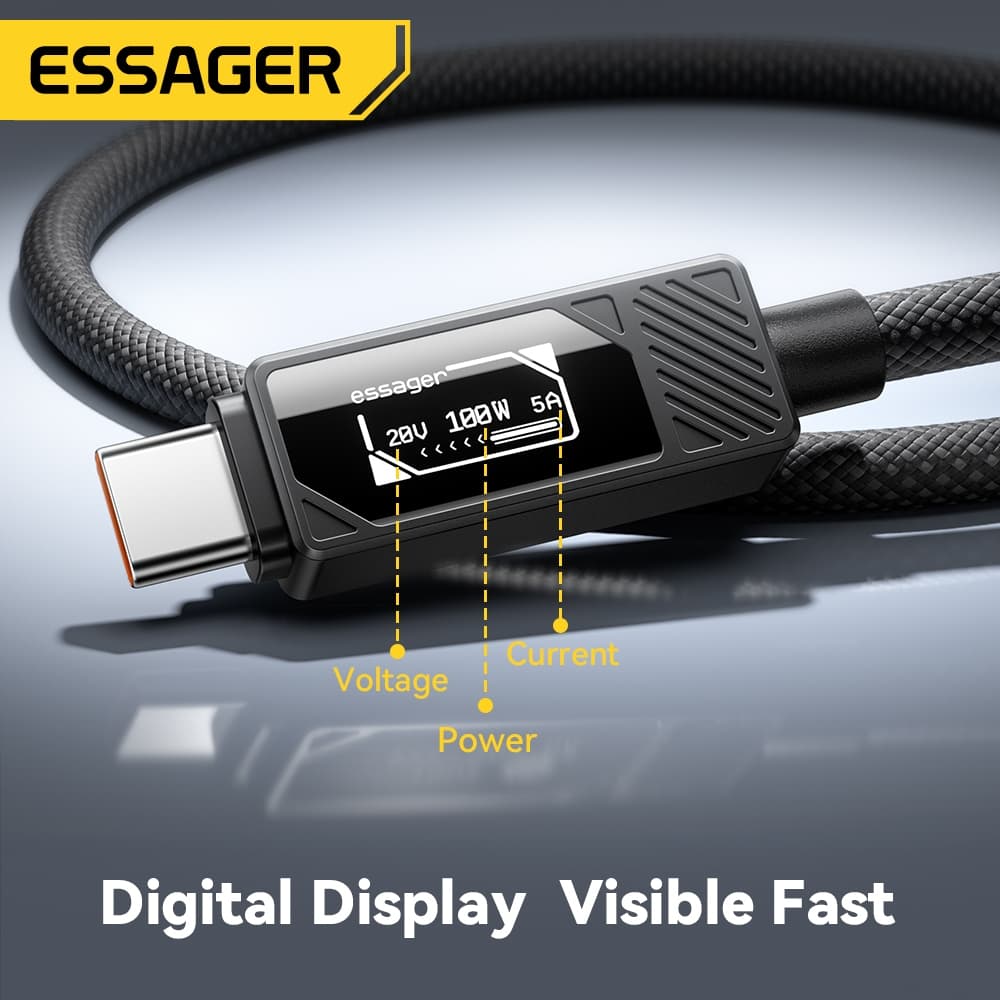 Essager 7A สาย USB A ถึง USB C Type C Fast Charger สายถักไนลอนสําหรับ Samsung Ip รูปที่ 5