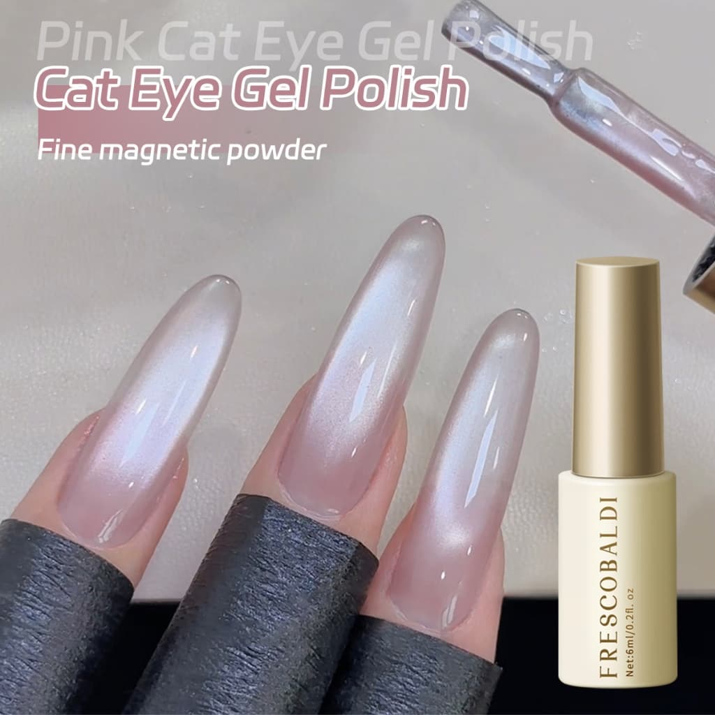 FRESCOBALDI 6ml ยาทาเล็บตาแมวสีชมพูอ่อนใหม่ สีสันสดใส ติดทนนาน เหมาะสำหรับร้านทำเล็บและใช้ในบ้าน รูปที่ 1