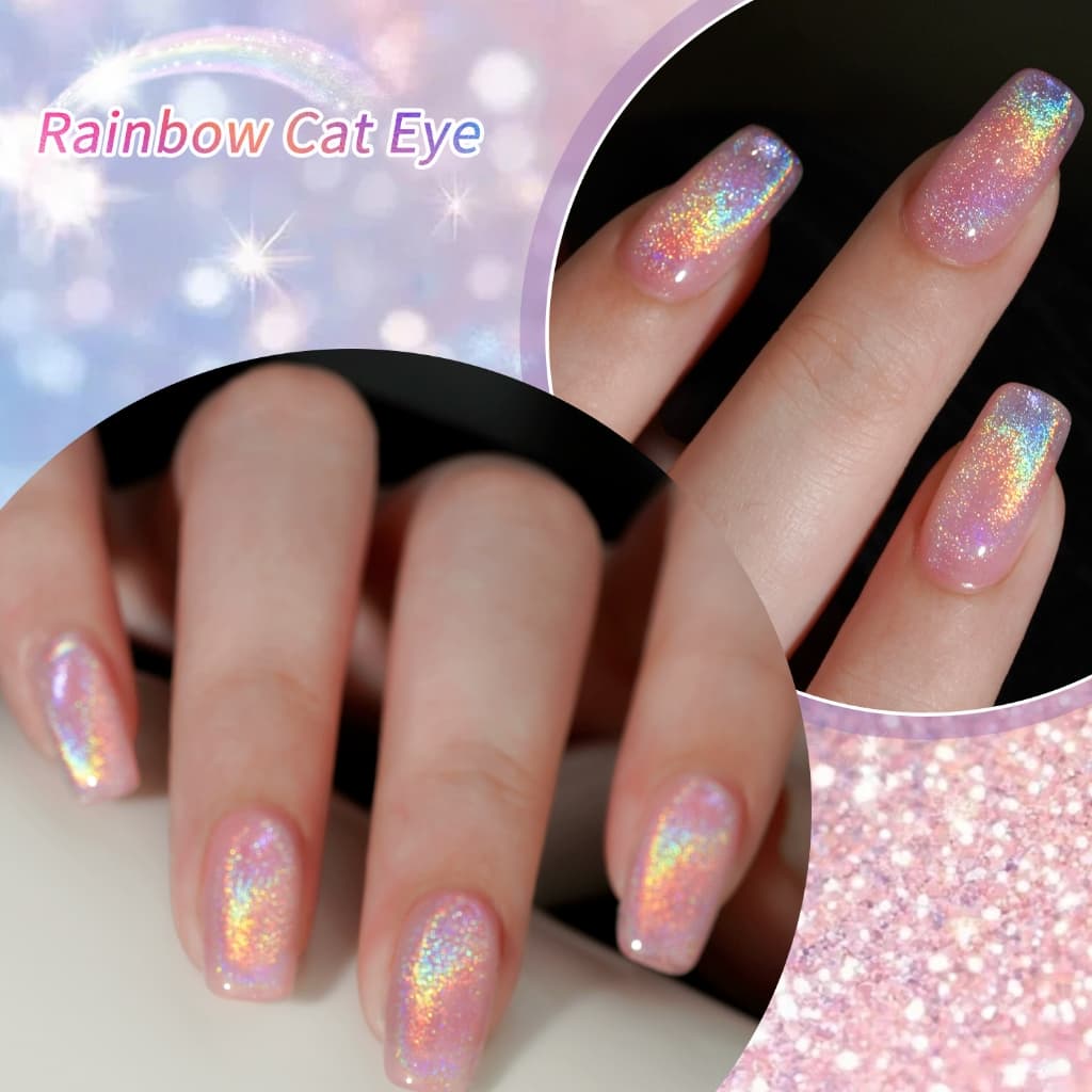 FRESCOBALDI 6ml สไตล์ใหม่ Rainbow Cat Eye Gel ยาทาเล็บติดทนนาน Bright เหมาะสําหรับร้านทําเล็บและใช้ครอบครัว รูปที่ 4