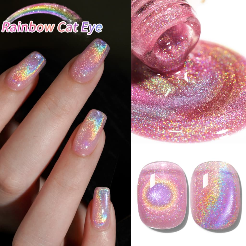 FRESCOBALDI 6ml สไตล์ใหม่ Rainbow Cat Eye Gel ยาทาเล็บติดทนนาน Bright เหมาะสําหรับร้านทําเล็บและใช้ครอบครัว รูปที่ 3