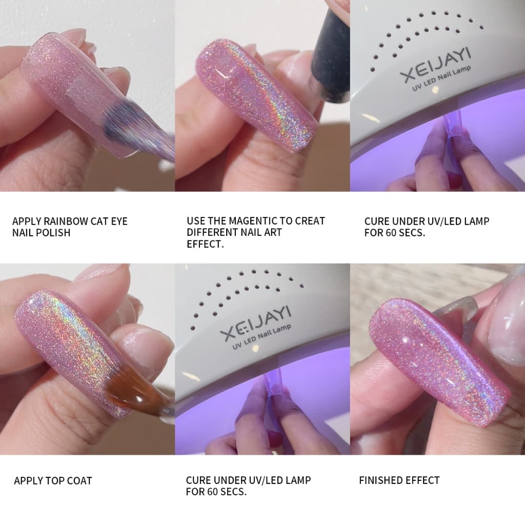 FRESCOBALDI 6ml สไตล์ใหม่ Rainbow Cat Eye Gel ยาทาเล็บติดทนนาน Bright เหมาะสําหรับร้านทําเล็บและใช้ครอบครัว รูปที่ 7