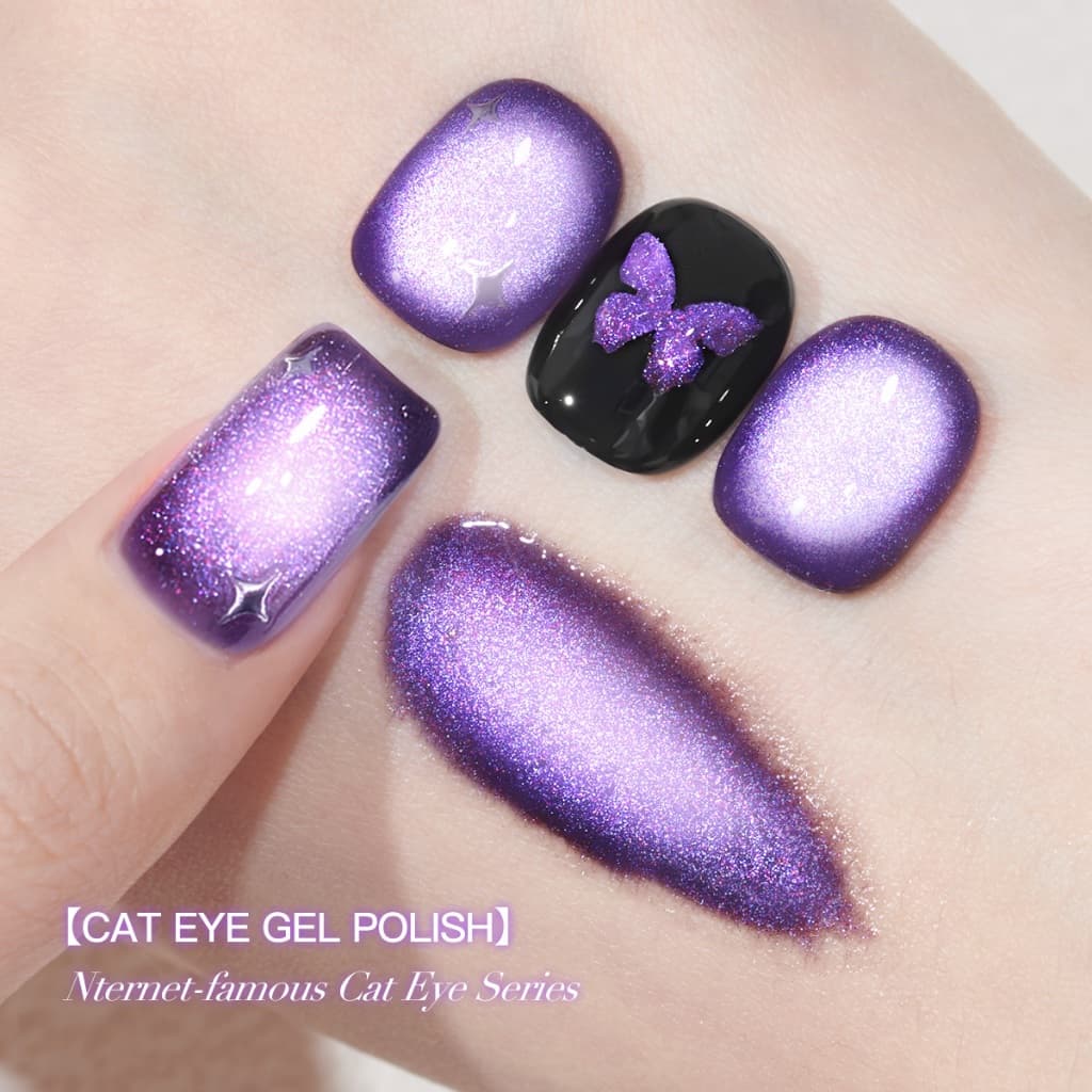 FRESCOBALDI 6ml สไตล์ใหม่ Super Bright Dopamine สีม่วง Cat Eye Gel ยาทาเล็บเหมาะสําหรับร้านทําเล็บและบ้าน DIY รูปที่ 3