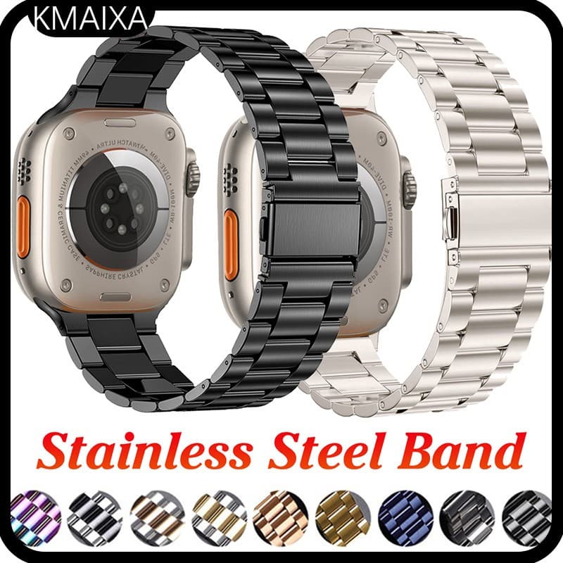 สายรัดสแตนเลส for IWatch Series 11 10 9 8 7 6 5 4 3 กับ 3 พิเศษ 3 2 49 46 45 41 38 40 42 44 มม. สําหรับ ที800 พิเศษ ฉัน8 มือโปร สูงสุด ส8 อัลตร้า 8 MAX T500 รูปที่ 1