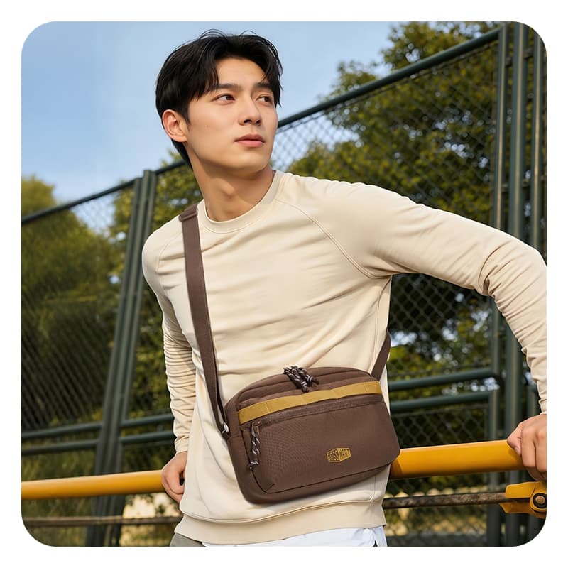 BAGSMART กระเป๋าสะพายข้างสําหรับทั้งชายและหญิงสําหรับกระเป๋าสะพายไหล่กันน้ําความจุขนาดใหญ่เฉพาะทุกวัน รูปที่ 7