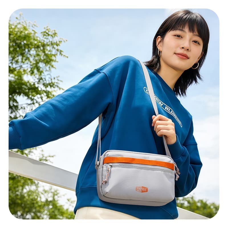 BAGSMART กระเป๋าสะพายข้างสําหรับทั้งชายและหญิงสําหรับกระเป๋าสะพายไหล่กันน้ําความจุขนาดใหญ่เฉพาะทุกวัน รูปที่ 8