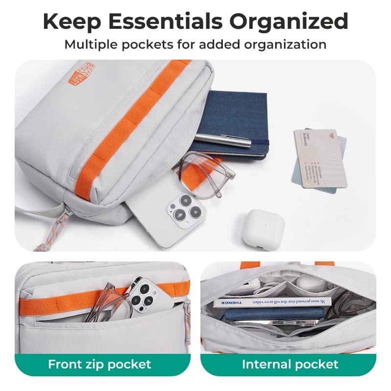 BAGSMART กระเป๋าสะพายข้างสําหรับทั้งชายและหญิงสําหรับกระเป๋าสะพายไหล่กันน้ําความจุขนาดใหญ่เฉพาะทุกวัน รูปที่ 3