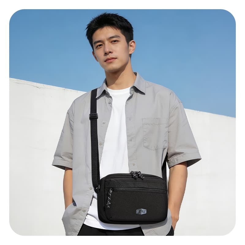 BAGSMART กระเป๋าสะพายข้างสําหรับทั้งชายและหญิงสําหรับกระเป๋าสะพายไหล่กันน้ําความจุขนาดใหญ่เฉพาะทุกวัน รูปที่ 6