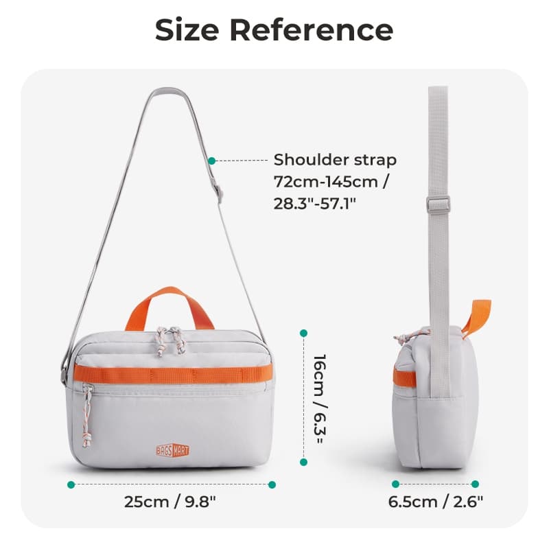 BAGSMART กระเป๋าสะพายข้างสําหรับทั้งชายและหญิงสําหรับกระเป๋าสะพายไหล่กันน้ําความจุขนาดใหญ่เฉพาะทุกวัน รูปที่ 2