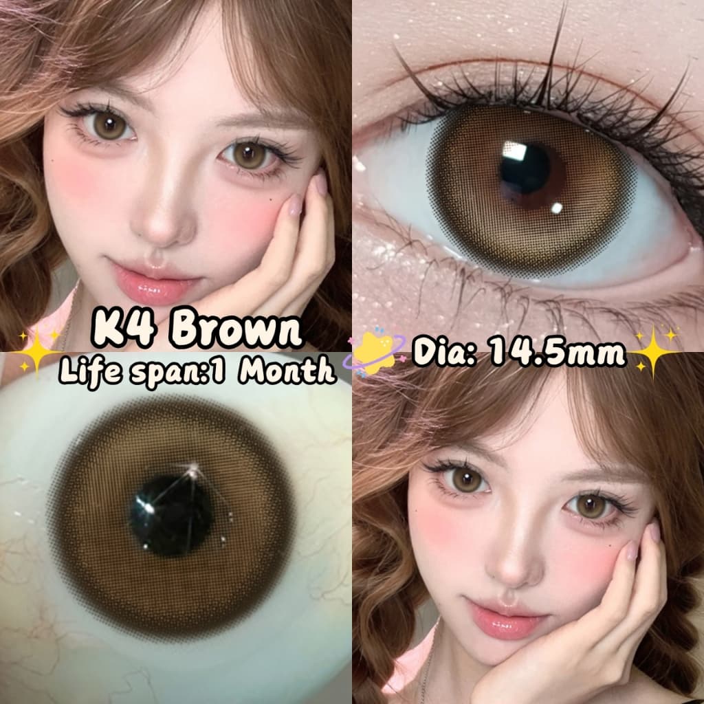 คอนเทคเลนส์ UYAAI คอนแทคเลนส์ บิ๊กอาย น่ารัก คอนแทคเลนส์สี คอนแทคเลนส์ตาหวาน ตาหวาน 14.5 มม. รุ่นสมูทตี้ รูปที่ 4