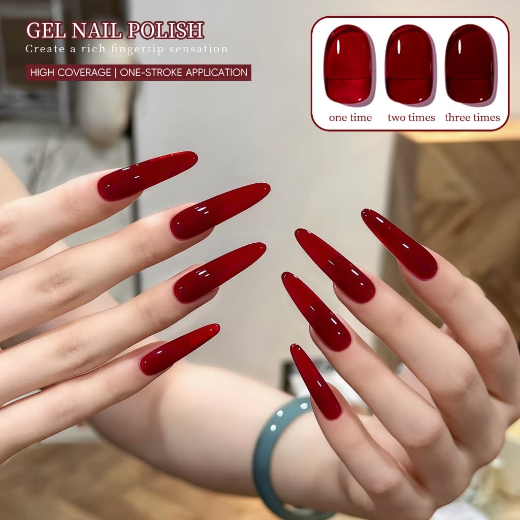 XEIJAYI 15ml - ทับทิมสีแดงเจลยาทาเล็บ ติดทนนานและดูดีมีสไตล์ เหมาะสำหรับทุกสีผิว รูปที่ 4