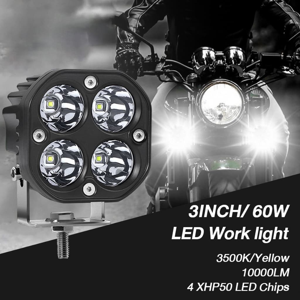 แพ็ค1ชิ้น สปอตไลท์/ไฟหน้า LED 40 วัตต์ที่สว่างเป็นพิเศษ , US 40W, ไฟตัดหมอก/ไฟอัจฉริยะ, 12V-85V. รูปที่ 4