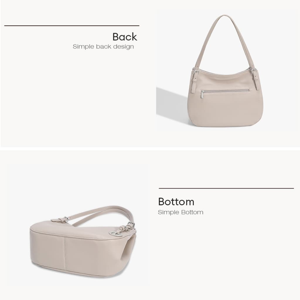David Jones Paris Livia 2025/2026 ฤดูใบไม้ร่วงฤดูหนาวผู้หญิง Fine Pebble Grain Pu หนังหญิงนุ่มและนุ่มกระเป๋าสะพาย รูปที่ 6