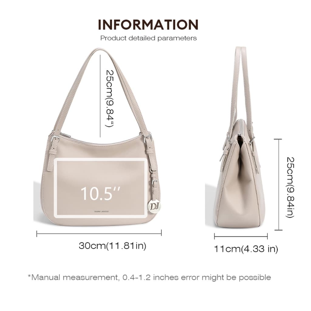 David Jones Paris Livia 2025/2026 ฤดูใบไม้ร่วงฤดูหนาวผู้หญิง Fine Pebble Grain Pu หนังหญิงนุ่มและนุ่มกระเป๋าสะพาย รูปที่ 5