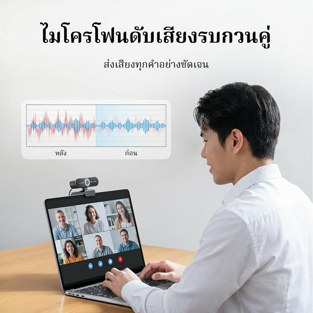 EMEET เว็บแคม 4K เว็บแคม Ultra HD 4K พร้อมโฟกัสอัตโนมัติ EMEET C60E 4K สําหรับพีซี/ซูม/ทีม/Skype รูปที่ 6