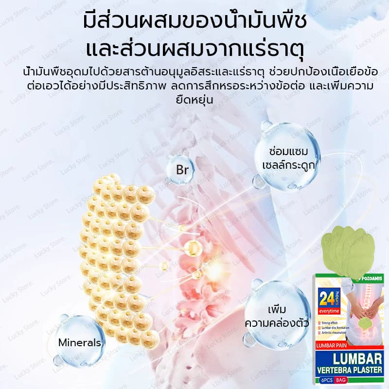 แผ่นแปะบรรเทาอาการปวดคอ ไหล่ ข้อ กระดูกสันหลัง และหมอนรองเอว ผ่อนคลายเร็ว รูปที่ 7