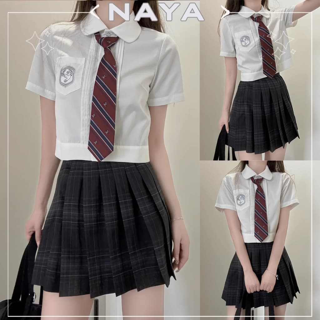 NAYA กระโปรงพลีท กระโปรงลายสก๊อต JK ชุดนักเรียน สไตล์ญี่ปุ่น คุณภาพสูง XS-XXXL ในไทย รูปที่ 4