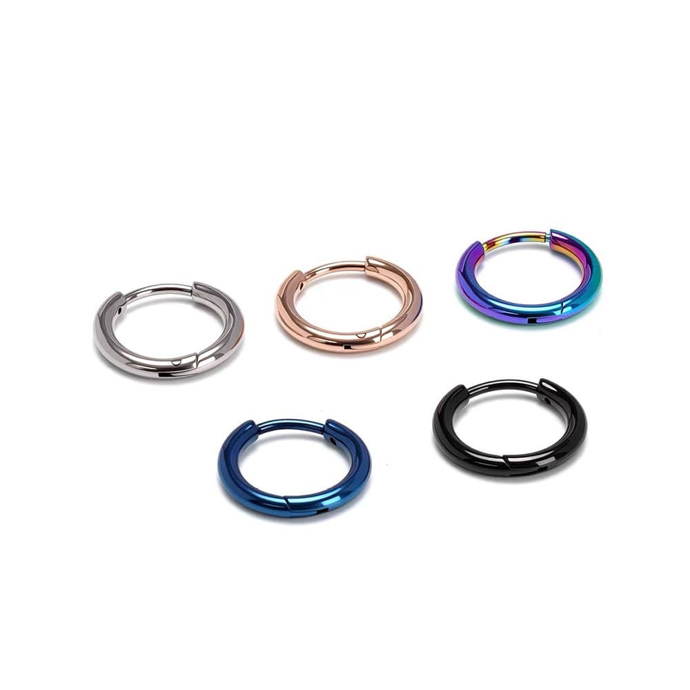 ต่างหูสเตนเลสสตีล แบบ hoop และ huggie ขนาด 6-14 มม.ชิ้นเดียว รูปที่ 7