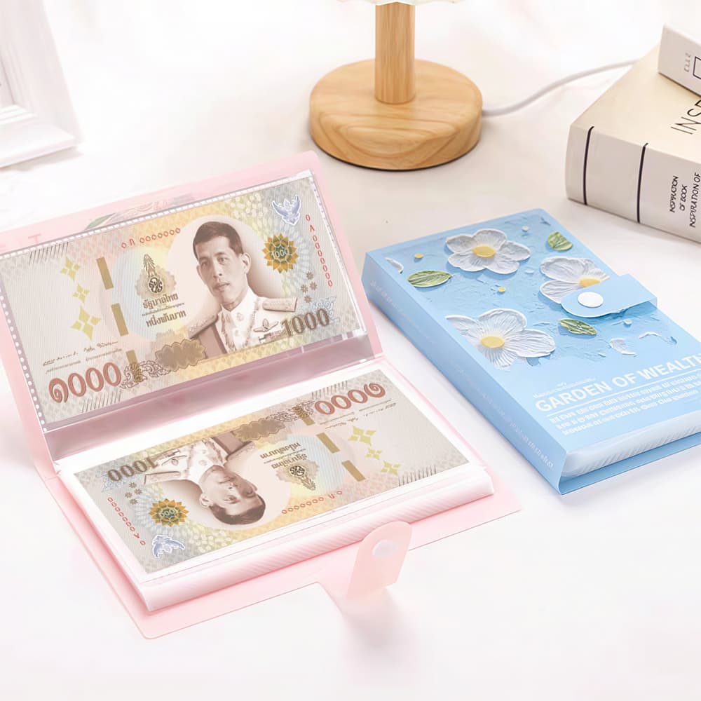 สมุดออมเงิน ใส่ได้ 100 แผ่น สมุดโน๊ตสมุดบัญชี ท้าทายออมเงิน Savings Book สมุดบันทึกการออม ใส่ 10000บาทได้ 12 สี รูปที่ 7