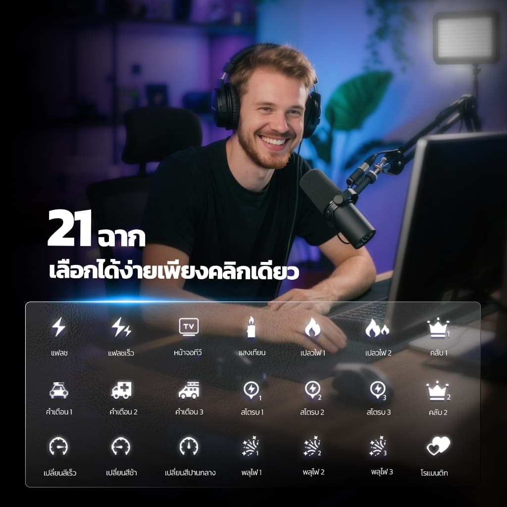 PHOTOOLEX Matrix-07 RGB 36W ไฟถ่ายภาพสีเต็มรูปแบบกลางแจ้งแบบชาร์จไฟได้พร้อมแหล่งจ่ายไฟคู่ 2500-9900K รูปที่ 5