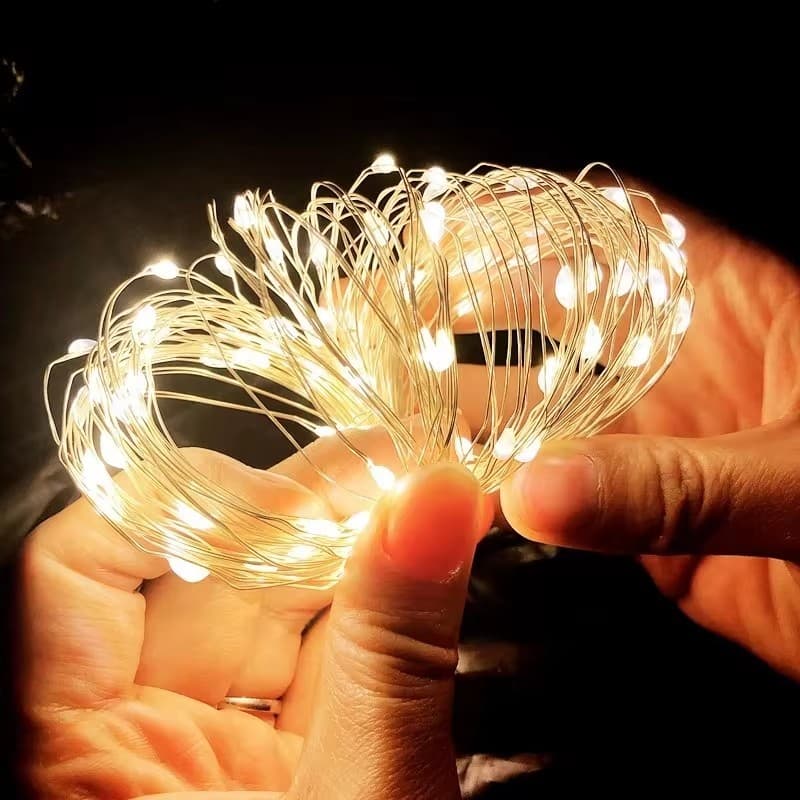 ไฟ LED 2M 5M 10M 5V USB LED String light Fairy คริสต์มาสงานแต่งงาน Garland ไฟ Party เทศกาลของขวัญตกแต่ง รูปที่ 1