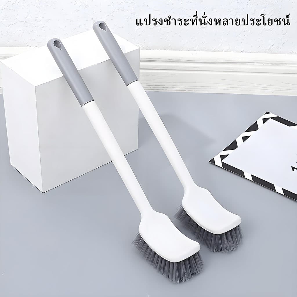 หัวแปรงหนาแน่นไม่มีมุมตายแปรงห้องน้ําข้อศอกออกแบบทําความสะอาดลึกสามารถแขวนการจัดเก็บการปนเปื้อนที่แข็งแกร่งไม่เจ็บเคลือบล้างห้องน้ํามือเครื รูปที่ 4