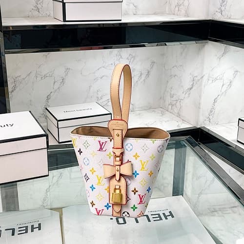 Luxury Women Bucket Bag with Zipper Purses lady Classic Handbag รูปที่ 4