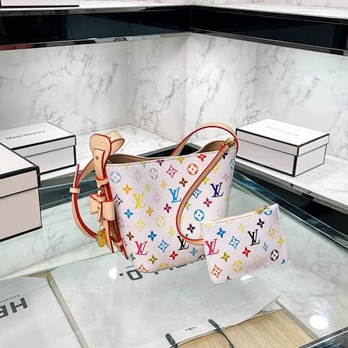 Luxury Women Bucket Bag with Zipper Purses lady Classic Handbag รูปที่ 3