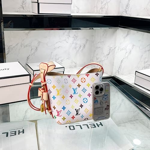 Luxury Women Bucket Bag with Zipper Purses lady Classic Handbag รูปที่ 2