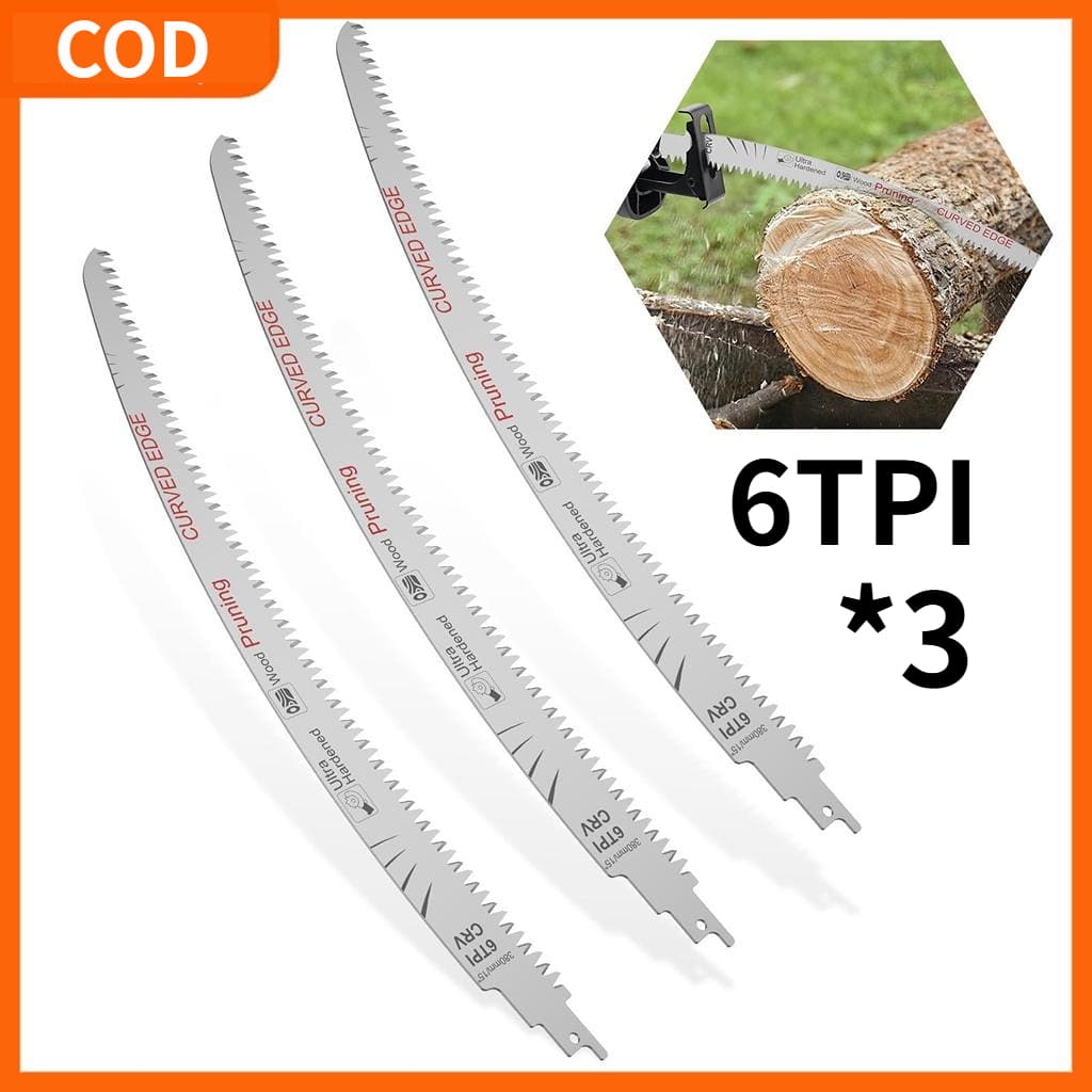 การจัดส่งที่รวดเร็ว 3 ชิ้นใบเลื่อยลูกสูบ 6TPI 14.4 นิ้ว Chrome Vanadium Steel Arc Edge ใบเลื่อยลูกสูบ ผลิตจากเหล็กคาร์บอน รูปที่ 7