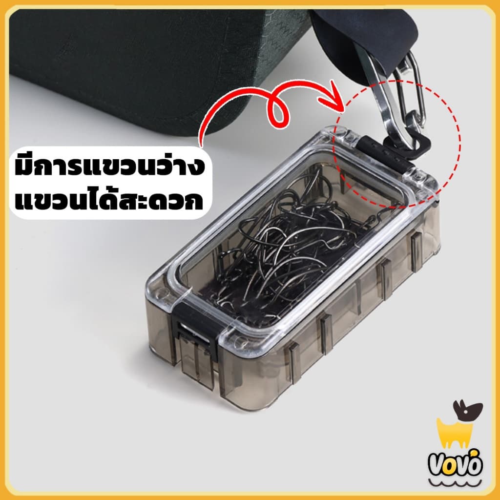 VoVo กล่องอุปกรณ์ตกปลาแบบขยายได้, กล่องเก็บสินค้าเบ็ดตกปลากันน้ำกล่องเครื่องมืออุปกรณ์ตกปลาส่องสว่างสำหรับตกปลากลางแจ้ง รูปที่ 3