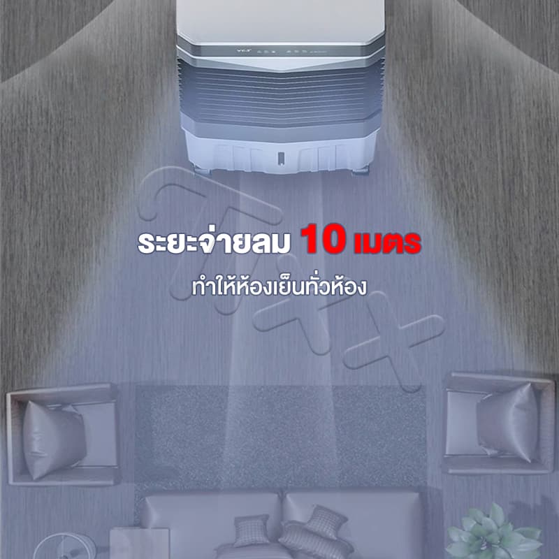 TIXX 50L พัดลมแอร์ เย็นเร็ว เงียบ ประหยัดไฟ แบบพกพา ใช้ในห้องนอน/ร้านค้า แถมน้ำแข็งคริสตัล 8 ก้อน รูปที่ 3