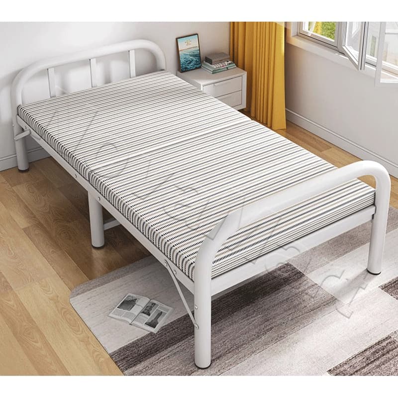 เตียงพับ เตียงเดี่ยว ไม่ต้องติดตั้ง ที่เก็บของแบบพับได้ รับน้ำหนักได้ 300kg metal bed รูปที่ 3