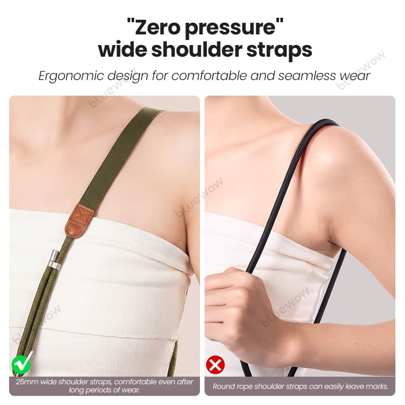 BlueWow Cross-body โทรศัพท์มือถือ Lanyard สายคล้องไหล่กว้างปรับความยาว High-End กระเป๋ากล้อง lanyard Anti-Lost Handy เครื่องมือ Lanyard รูปที่ 8