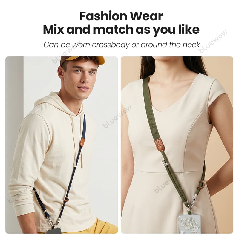 BlueWow Cross-body โทรศัพท์มือถือ Lanyard สายคล้องไหล่กว้างปรับความยาว High-End กระเป๋ากล้อง lanyard Anti-Lost Handy เครื่องมือ Lanyard รูปที่ 9