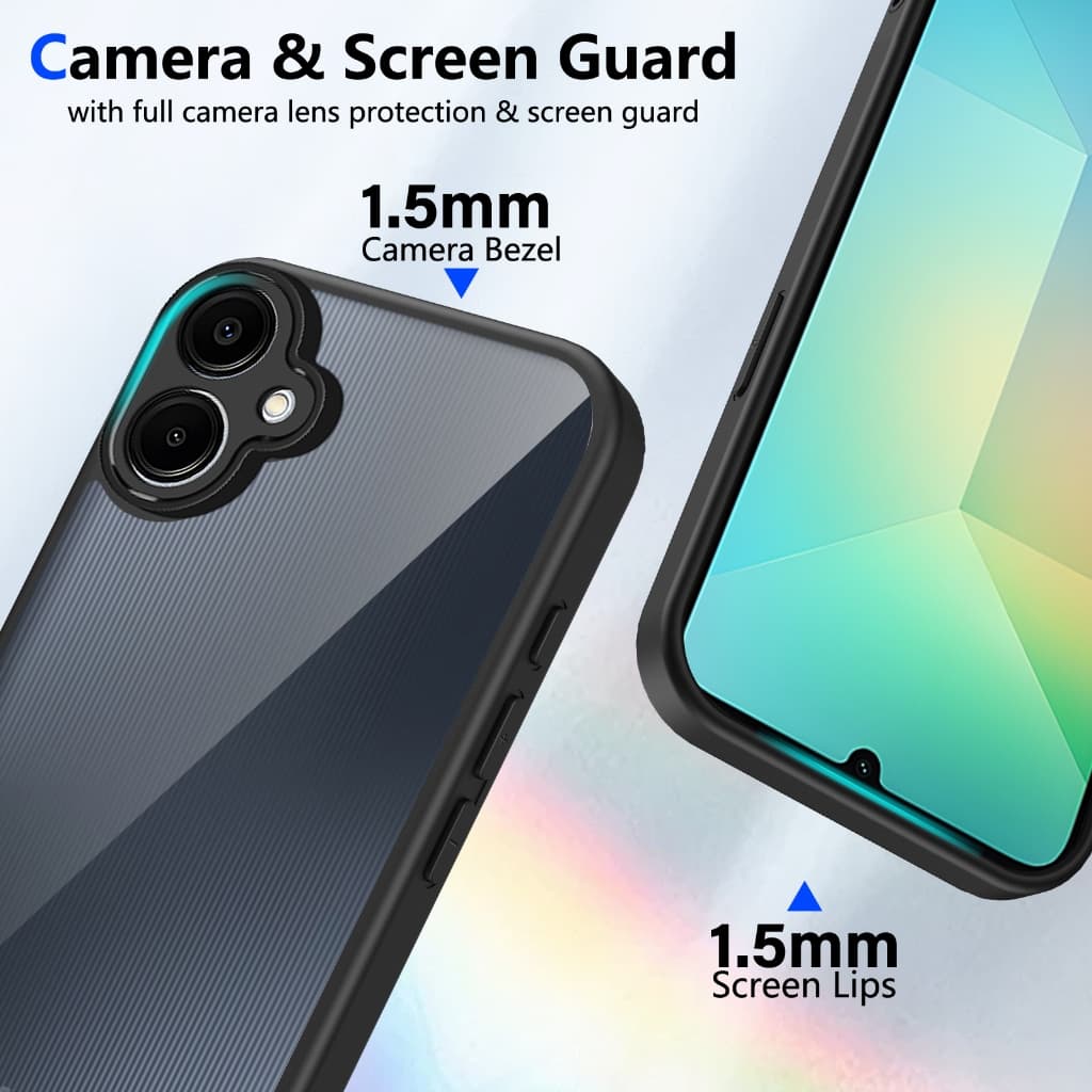สําหรับ Samsung Galaxy A07 A06 A05s 4G 5G Matte เคสโทรศัพท์ Tpu Soft-edge Anti-fall ป้องกันกันกระแทกโปร่งแสง Anti Scratch รูปที่ 3