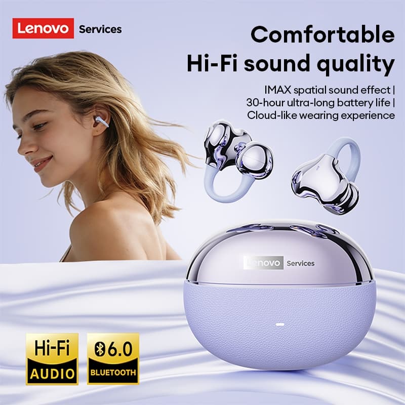 Lenovo RS123 หูฟังบลูทูธ และหูฟังไร้สายแบบ OWS พร้อม Bluetooth V6.0 เสียง HiFi และดีไซน์แบบ Open Ear รูปที่ 3
