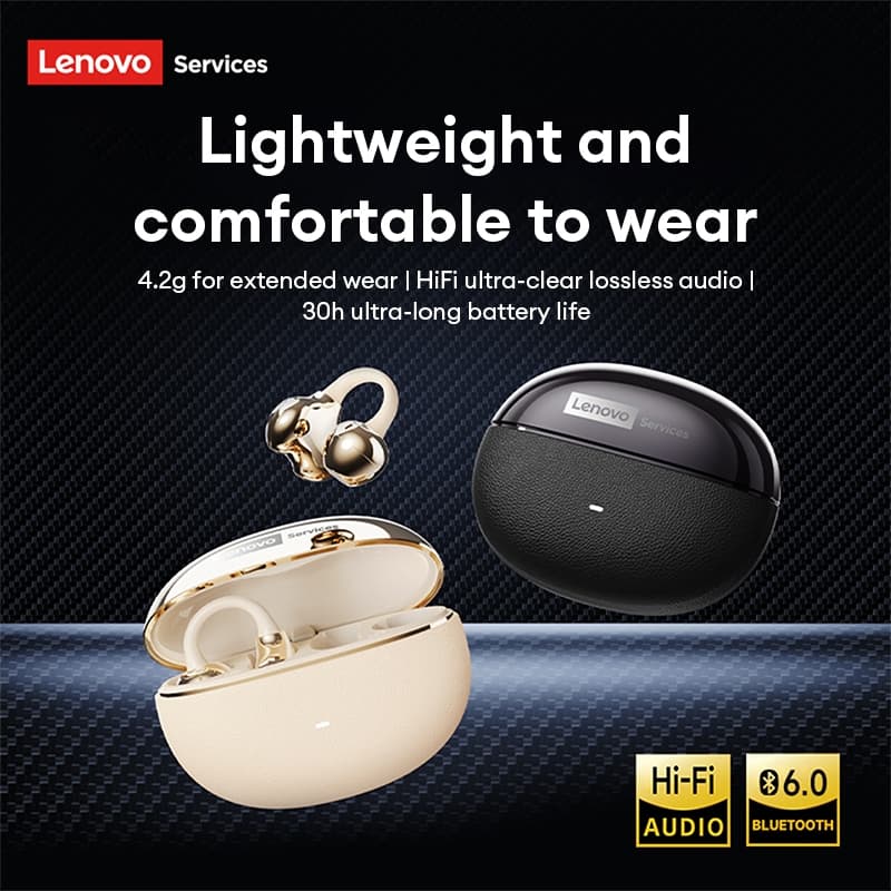 Lenovo RS123 หูฟังบลูทูธ และหูฟังไร้สายแบบ OWS พร้อม Bluetooth V6.0 เสียง HiFi และดีไซน์แบบ Open Ear รูปที่ 6