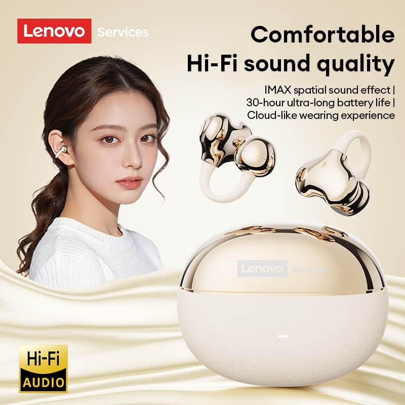Lenovo RS123 หูฟังบลูทูธ และหูฟังไร้สายแบบ OWS พร้อม Bluetooth V6.0 เสียง HiFi และดีไซน์แบบ Open Ear รูปที่ 2
