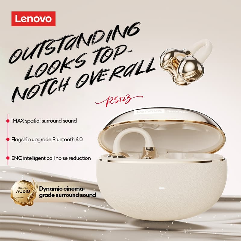 Lenovo RS123 หูฟังบลูทูธ และหูฟังไร้สายแบบ OWS พร้อม Bluetooth V6.0 เสียง HiFi และดีไซน์แบบ Open Ear รูปที่ 4